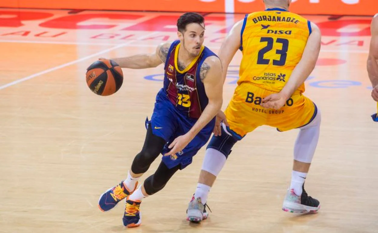 Thomas Heurtel, durante un partido con el Barcelona. 