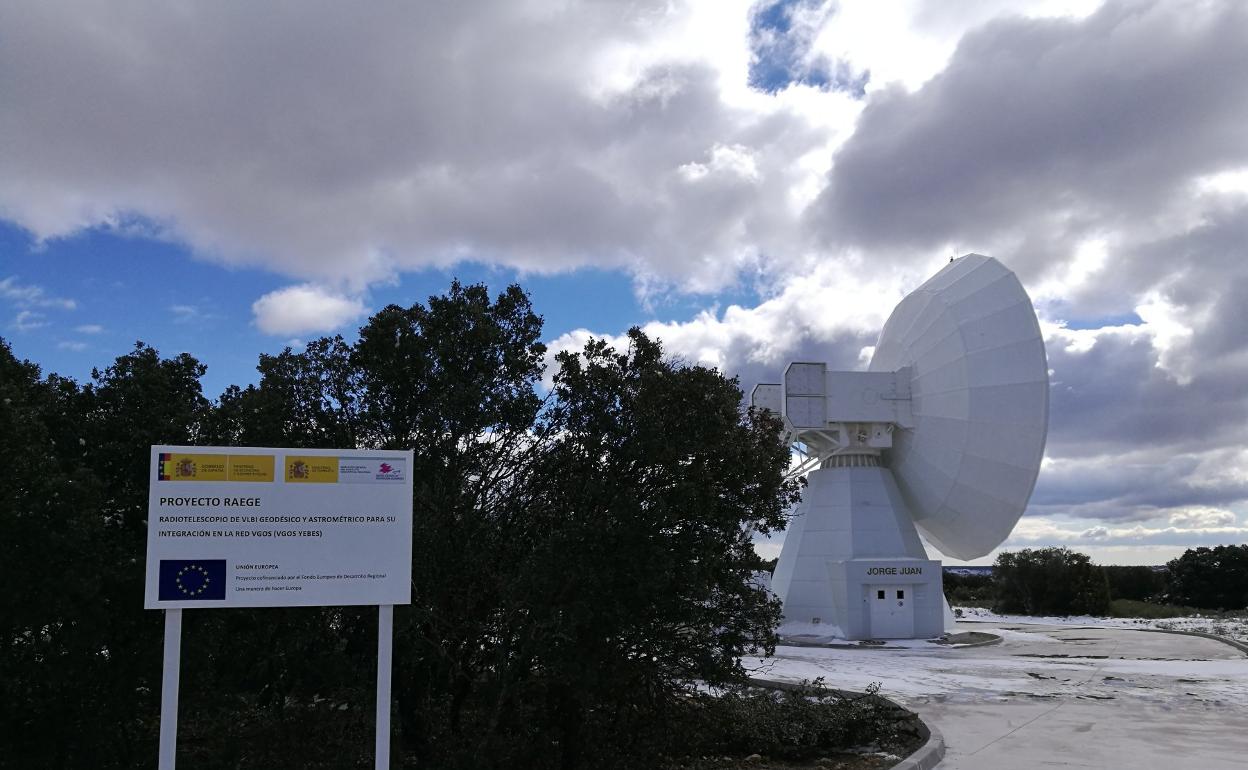 Radiotelescopio de la estación de Yebes, en Toledo, la otra instalación de la red RAEGE de España, operativo desde hace varios años. 