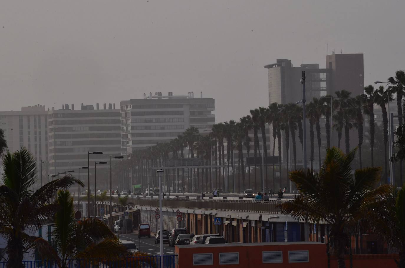 Fotos: El siroco se adueña de la capital grancanaria