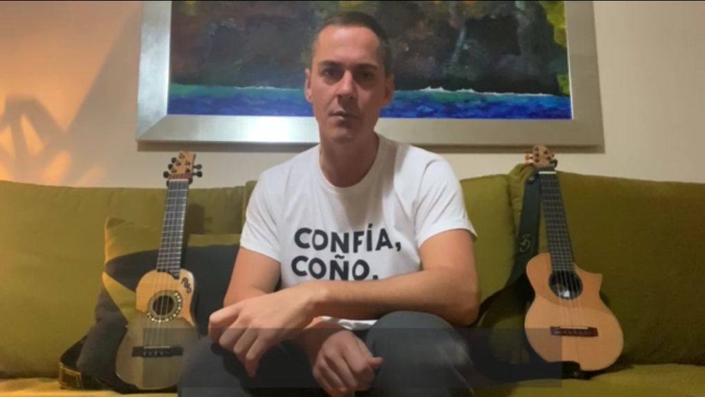 Imagen de archivo de Germán López,presidente de la asociación de timplistas. 