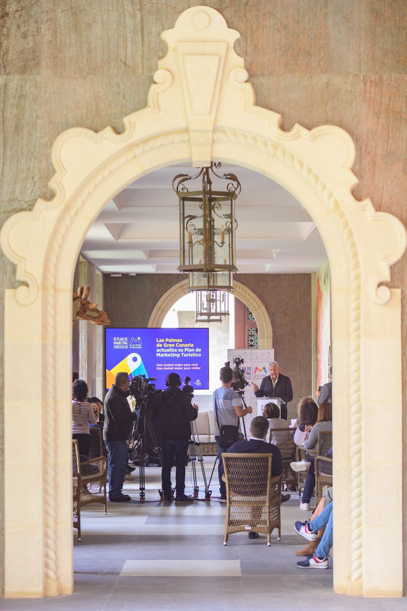 Pedro Quevedo durante la presentación del nuevo plan de marketing turístico. 