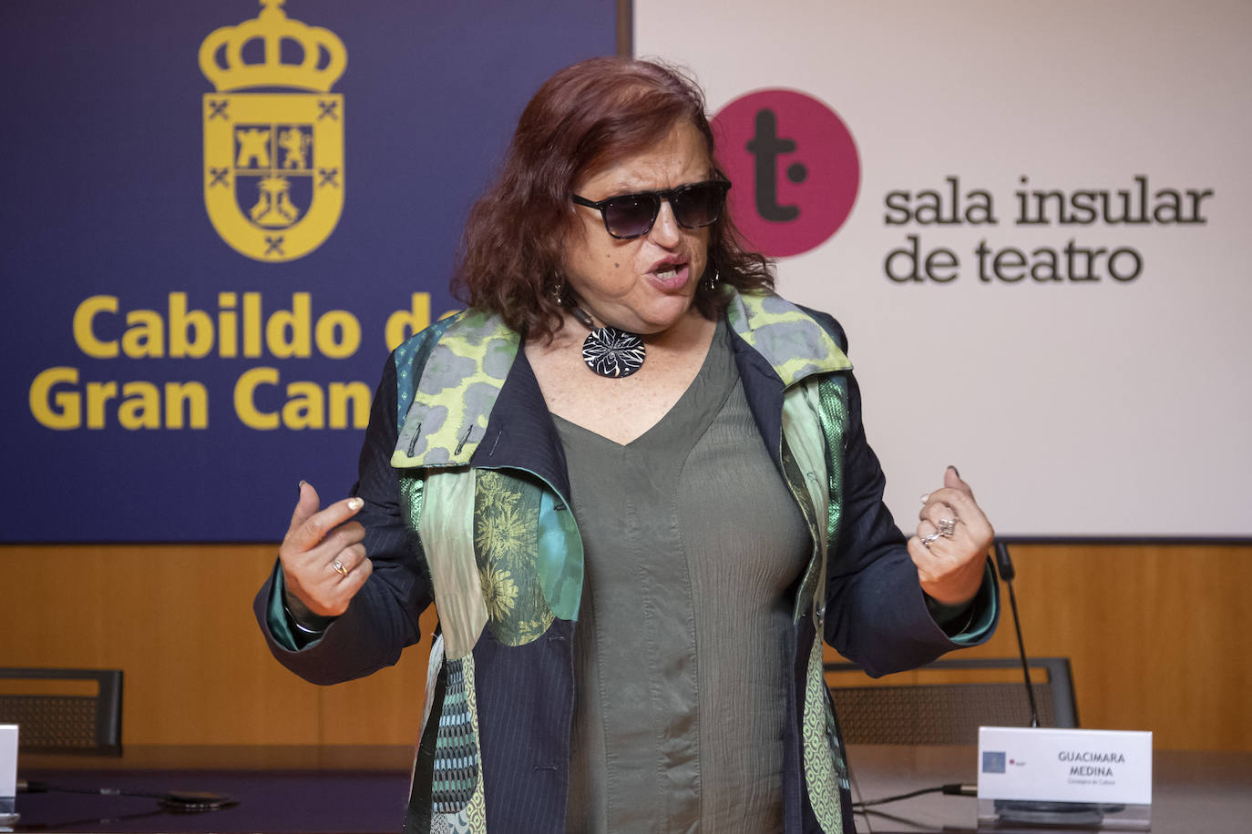 Fabiola Sansimón durante la presentación de la obra. 