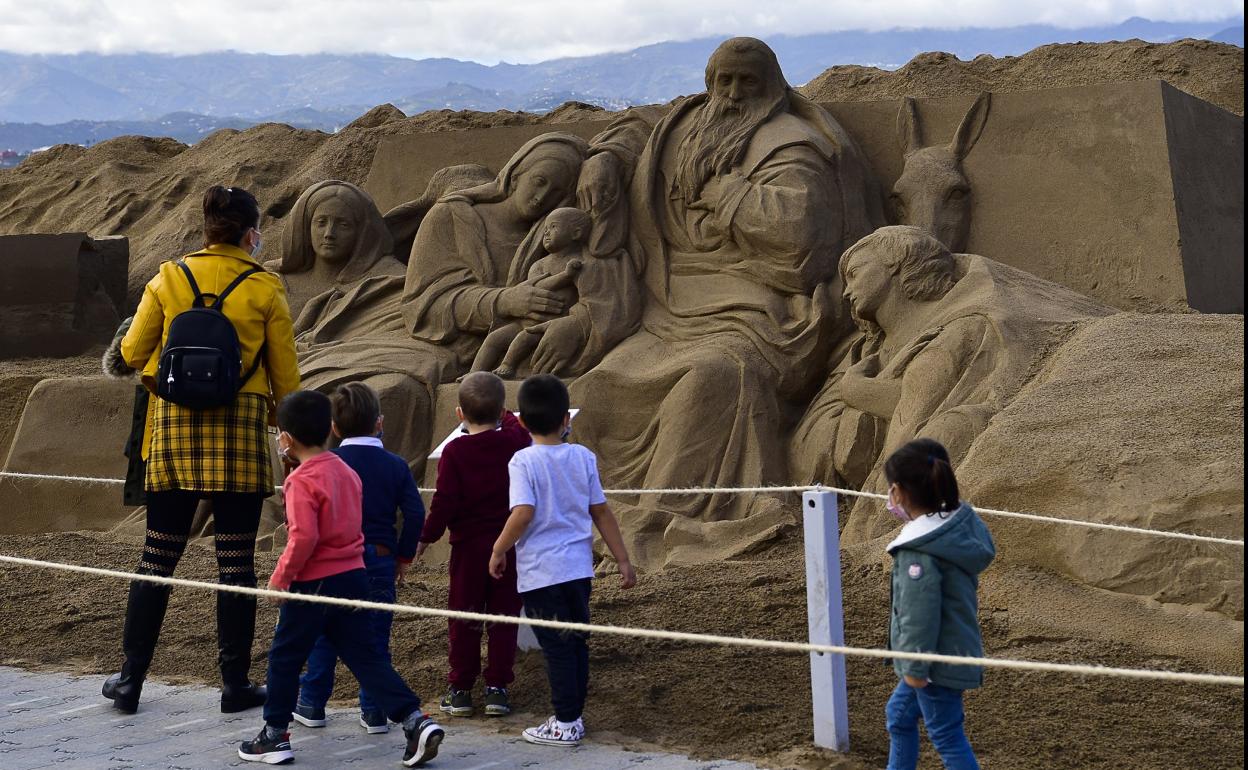 Imagen de la última edición del belén de Las Canteras. 