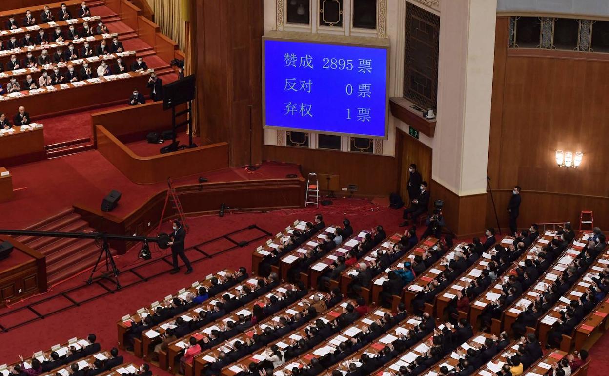 Plenario de la Asamblea Nacional Popular china.