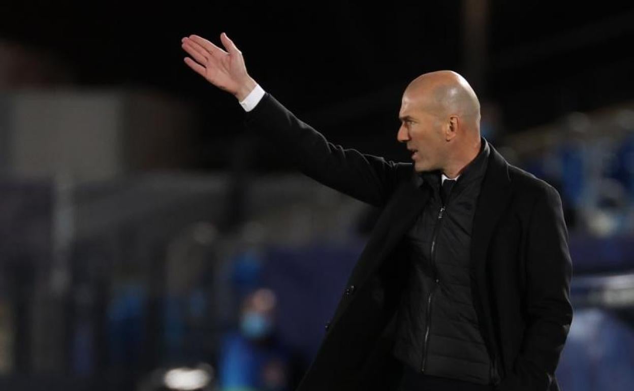 Zinedine Zidane, durante el Real Madrid-Atalanta.