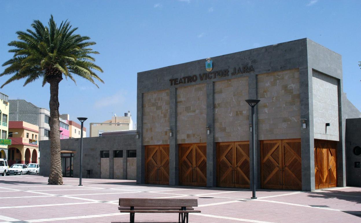 Fachada del Teatro Víctor Jara, en Vecindario. 