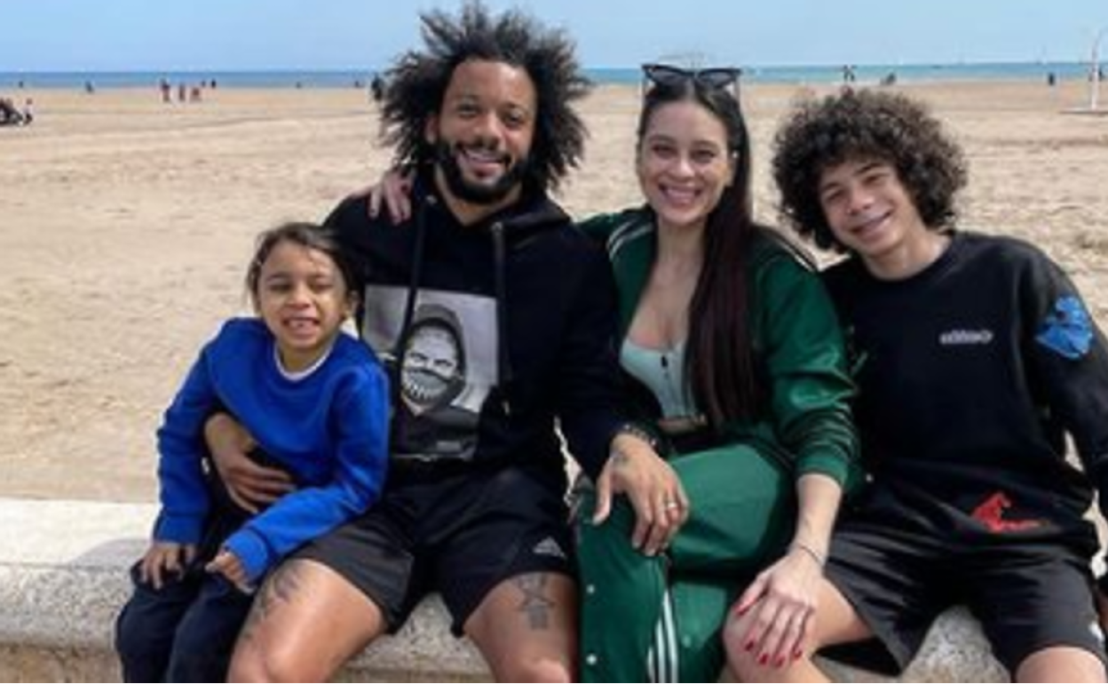 Marcelo y familia en Valencia. 