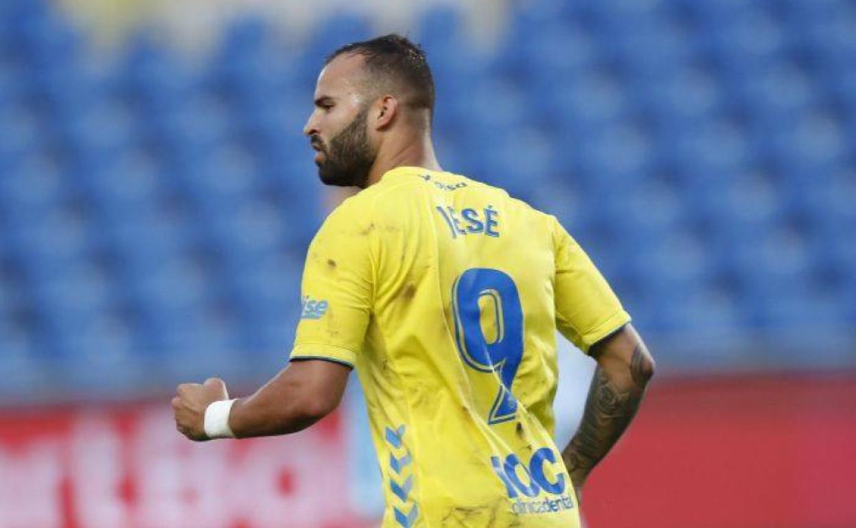 Jesé celebrando su gol ante el Lugo. 