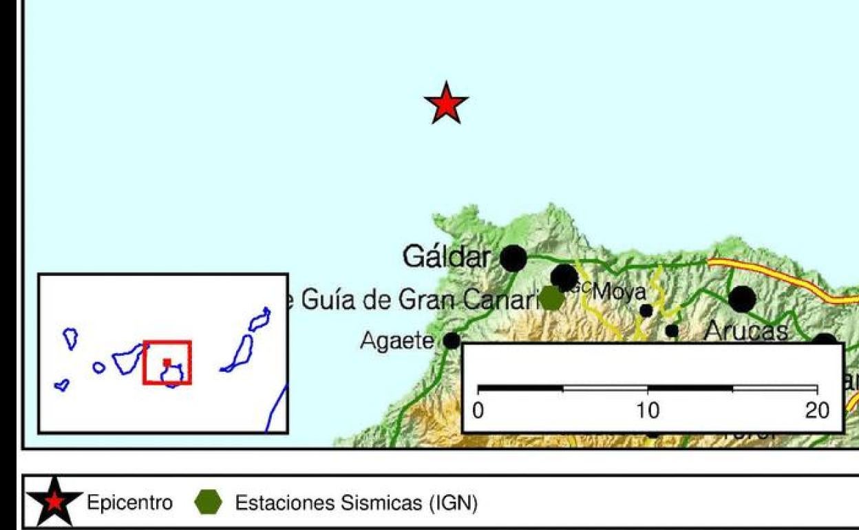 Seísmo de 2,1 grados frente a la costa de Gáldar