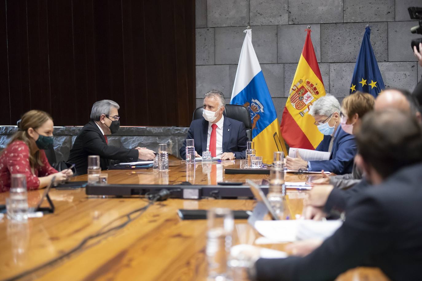 Imagen de una sesión del Consejo de Gobierno de Canarias. 