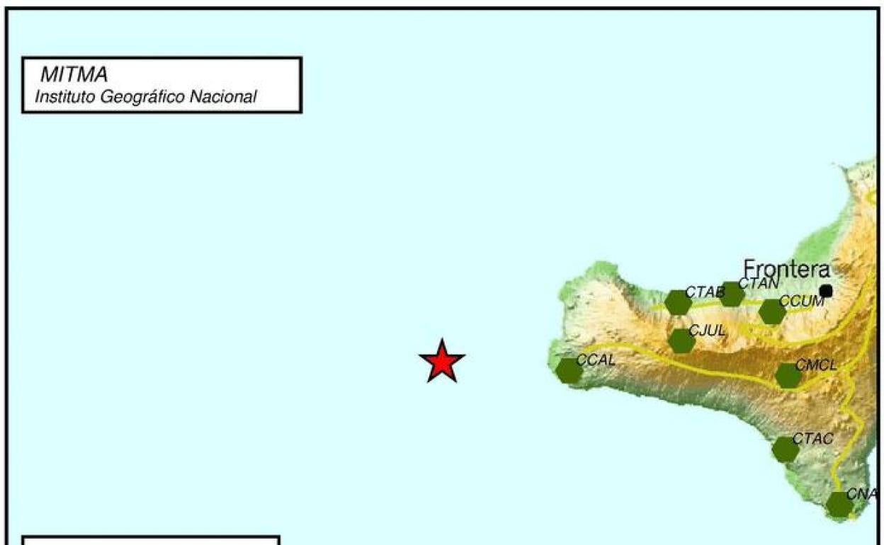 Seísmo de 2,1 grados al oeste de El Hierro