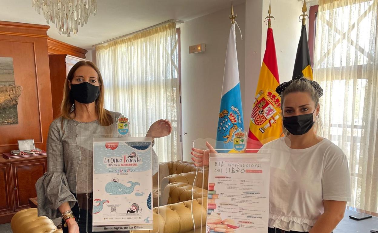 La alcaldesa Pilar González y la edil Fiamma Guerra. 