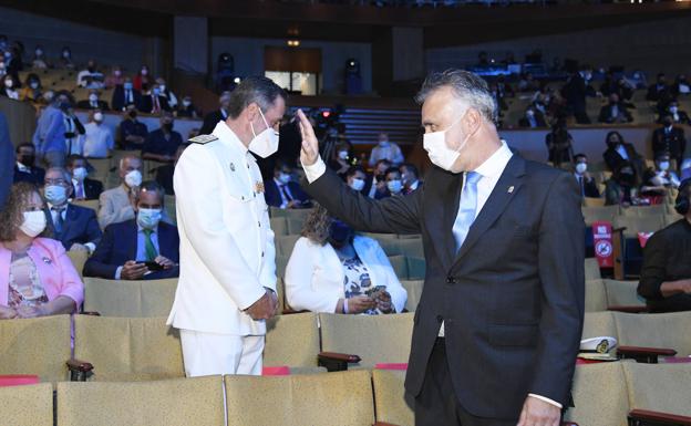 El presidente del Gobierno de Canarias, Ángel Víctor Torres, asistió al acto oficial. 