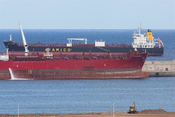 Imagen del buque en cuarentena. 