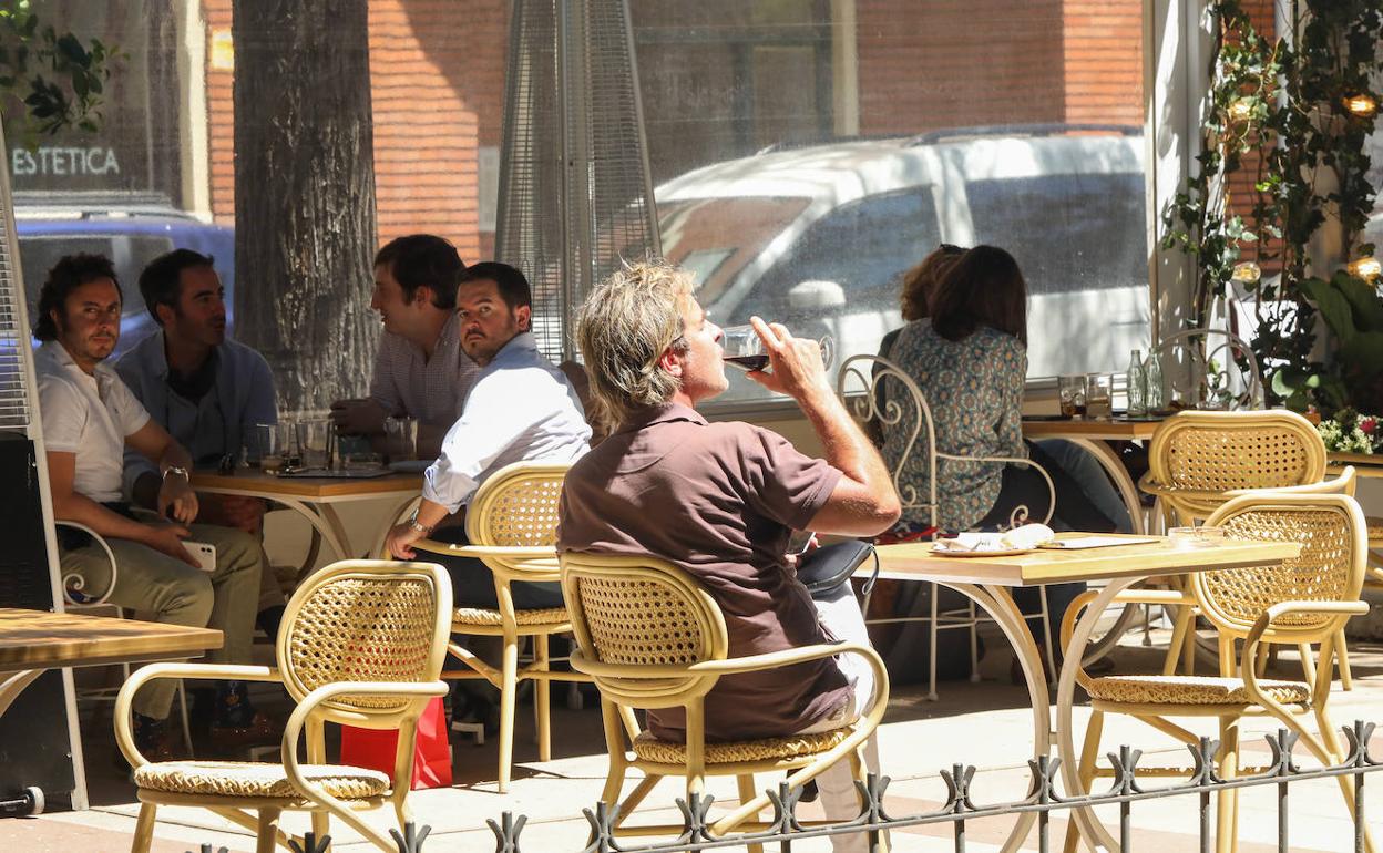 La terraza de un bar en Madrid.