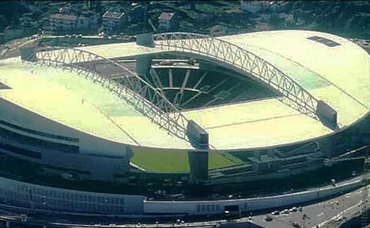 Imagen área del estadio Do Dragao de Oporto. 