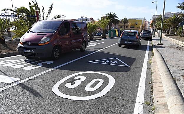 Calles de Las Coloradas con la nueva regulación. 