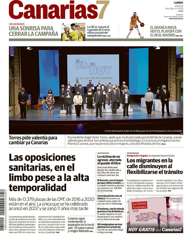 Vea la portada de este lunes 31 de mayo