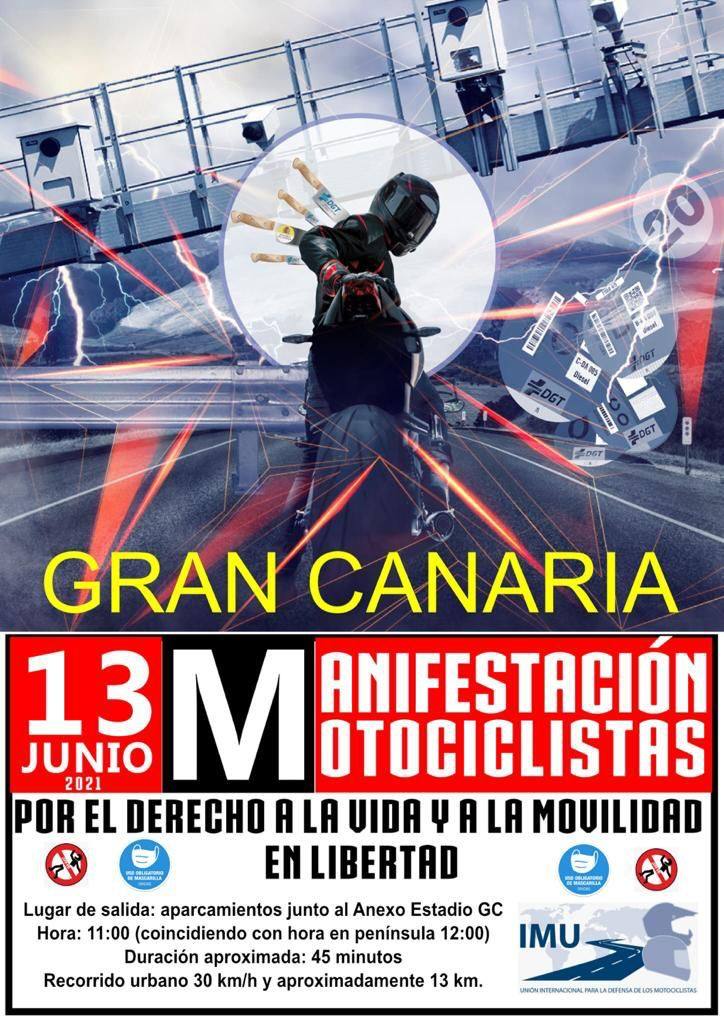 Los motociclistas se manifiestan este domingo por la movilidad en libertad