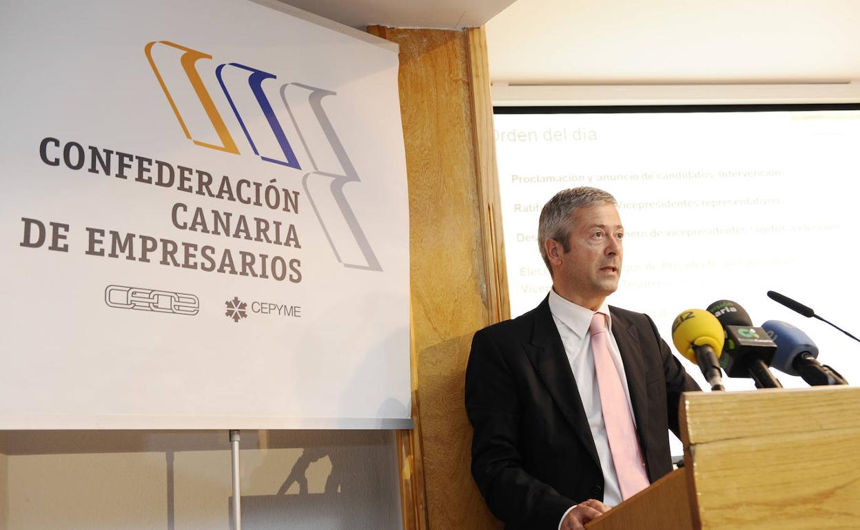 Agustín Manrique de Lara, presidente de la Confederación Canaria de Empresarios-CCE