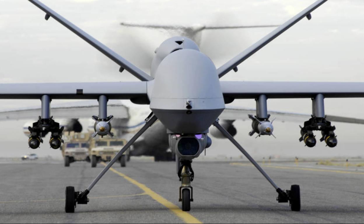 Dron Pretador armado de la Fuerza Aérea de EE UU.