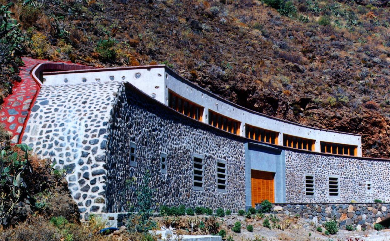 Fachada del centro de interpretación del Barranco de Guayadeque. 
