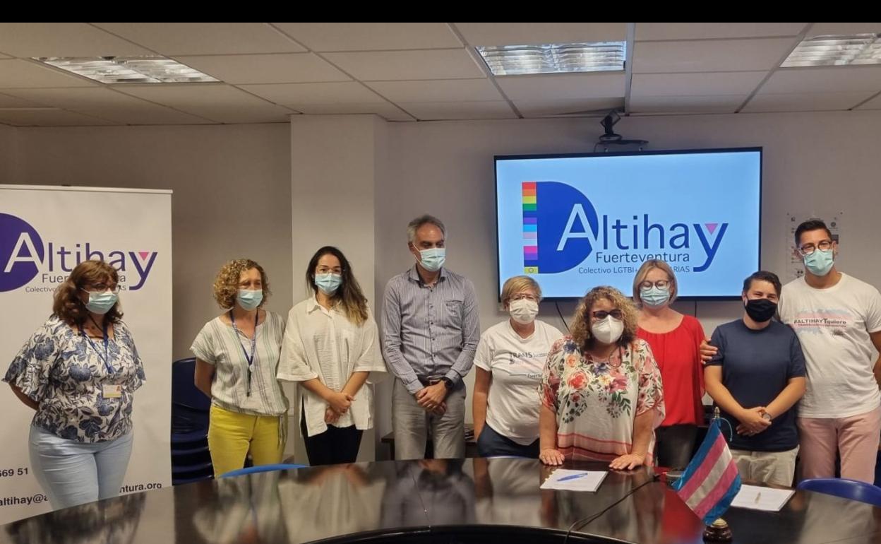 Firmantes del acuerdo. 