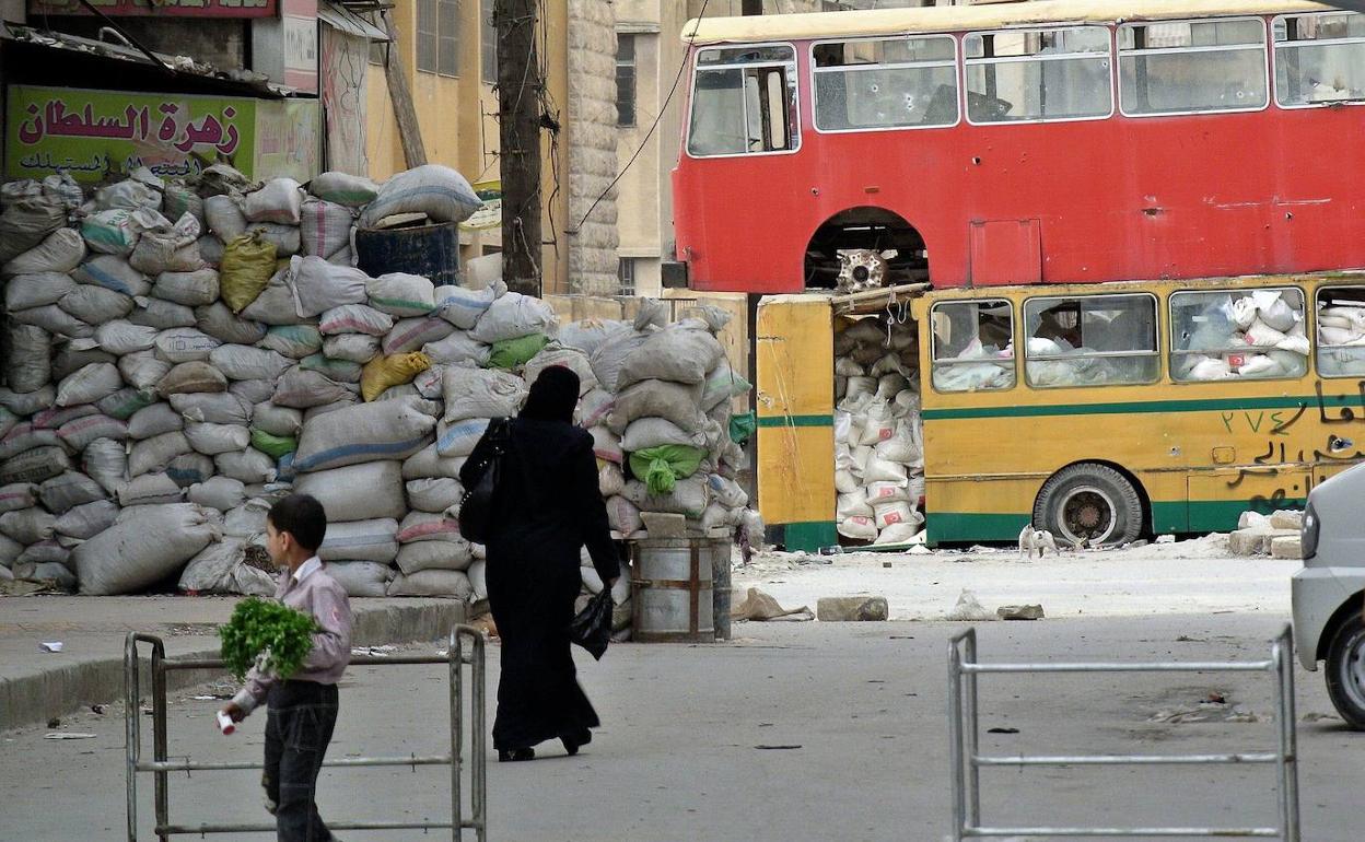 Imagen del barrio de Alepo en 2013. 