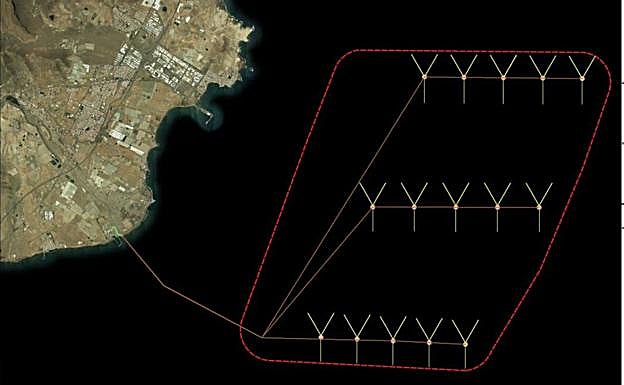 Ubicación prevista del parque eólico de turbinas flotantes proyectado por la noruega Equinor. 