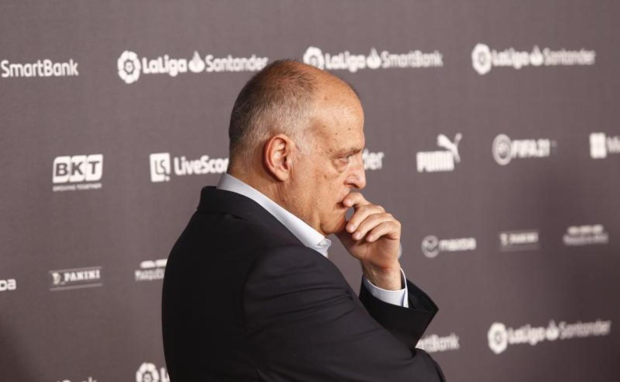 El presidente de LaLiga, Javier Tebas. 