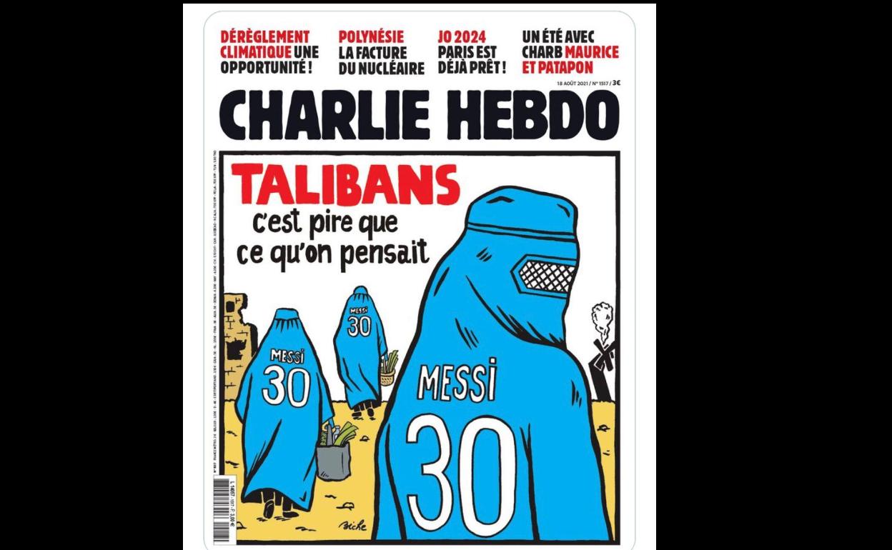 'Charlie Hebdo' une a los talibanes con Messi