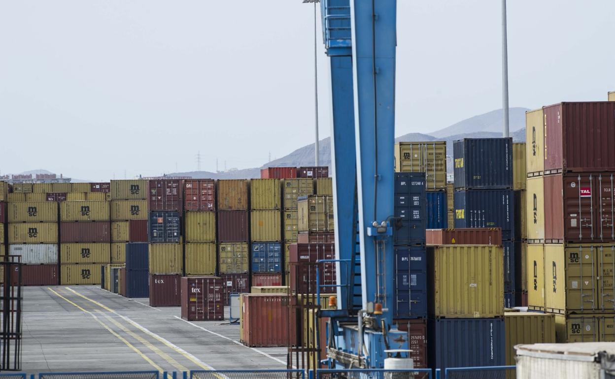 Imagen de la terminal de Opcsa en el puerto de Las Palmas y propiedad de MSC. Su actividad ha crecido más de un 40% este año. 