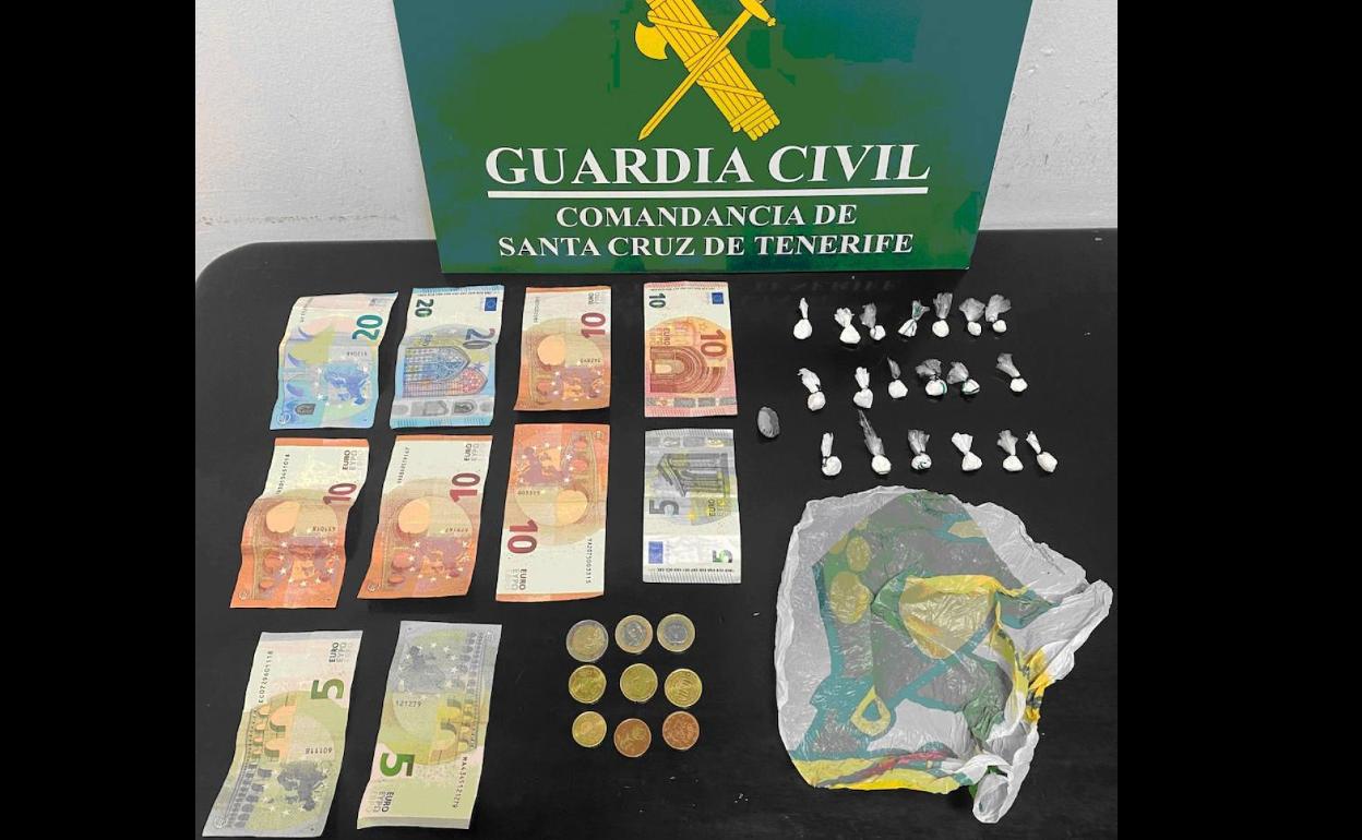 Sorprendidos con más de ocho gramos de cocaína en Arafo