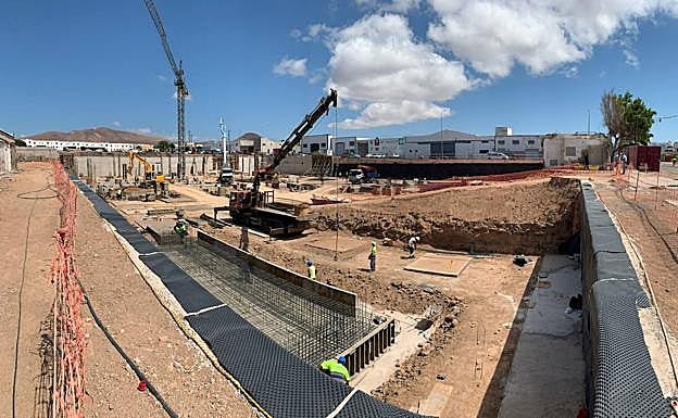 Avanzan a buen ritmo las obras del futuro HiperDino de Argana