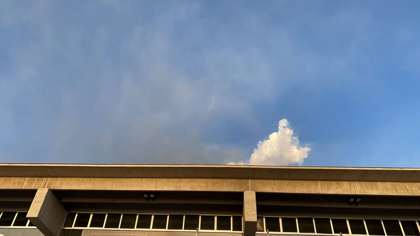 Nube de cenida sobre el aeropuerto de La Palma. 