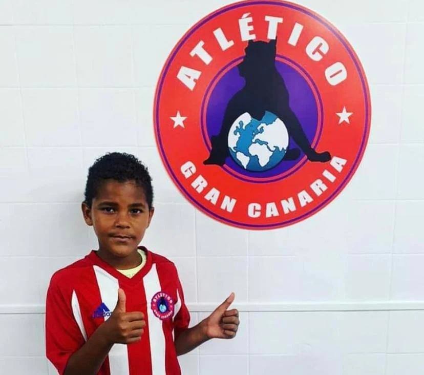 Imagen del niño atropellado, perteneciente al Club Atlético Gran Canaria, en el que jugaba. 