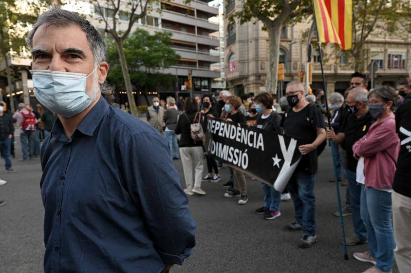 Jordi Cuixart ha querido estar en la manifestación en apoyo de Puigdemont. 