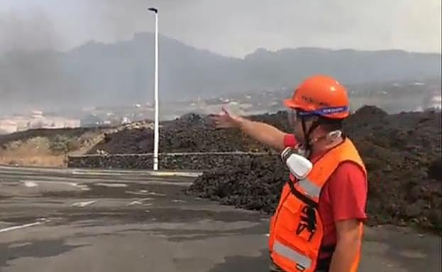 Así avanza la lava cerca de La Laguna