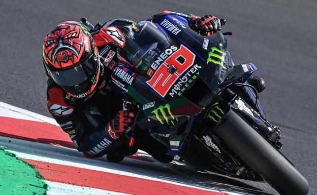 Fabio Quartararo, rodando con su Yamaha. 