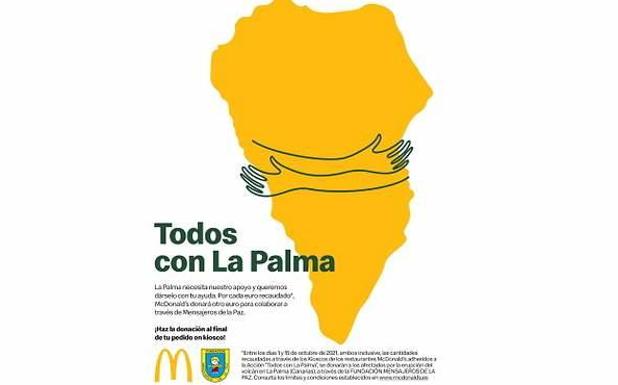 McDonald&#039;s recauda 65.000 euros para los afectados por el volcán de La Palma