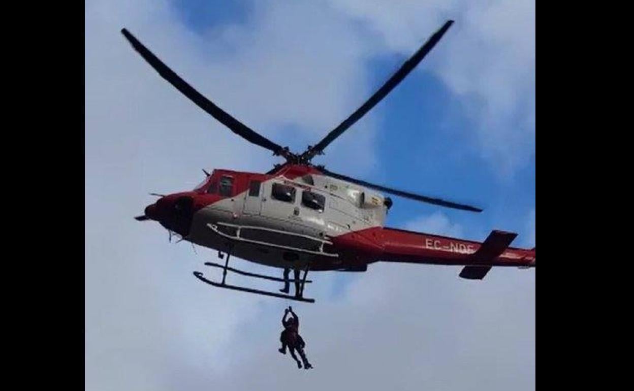 Rescatado un senderista herido tras sufrir una caída en La Gomera