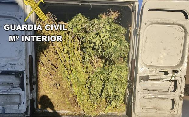 Detenidos por circular con una furgoneta hasta los topes de marihuana