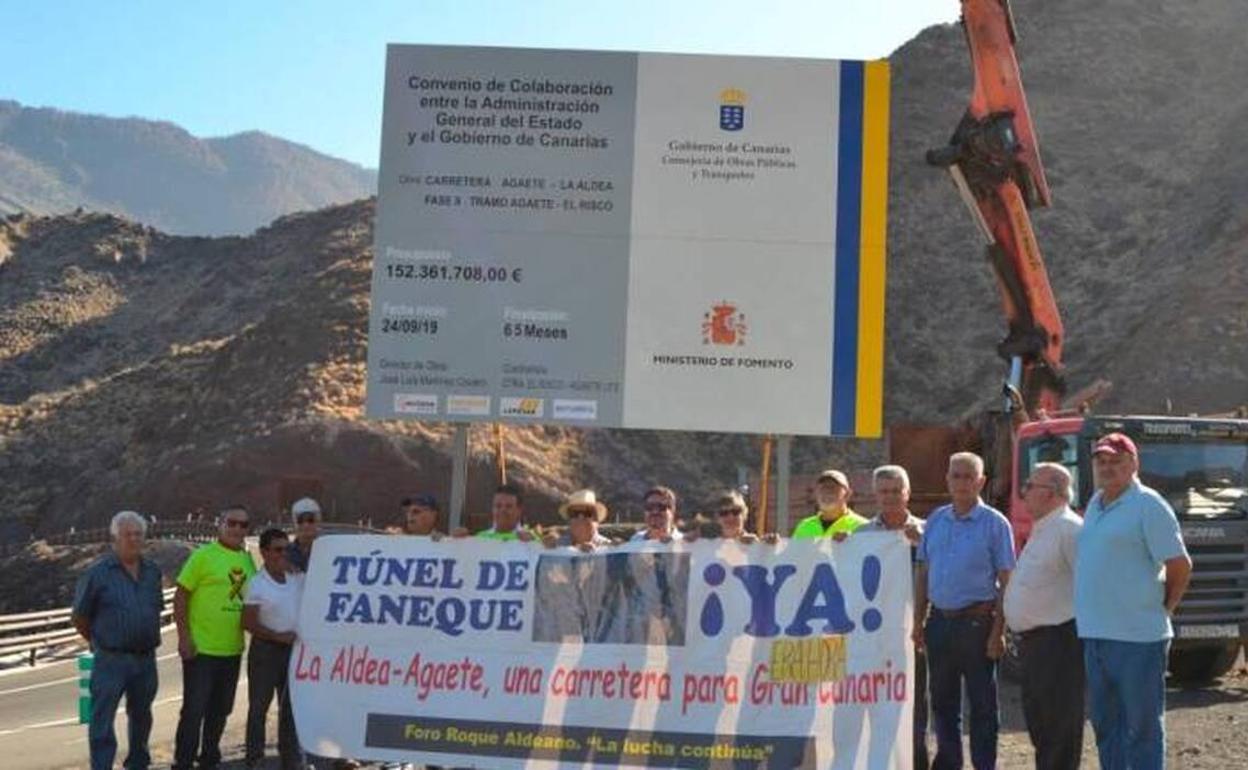 Imagen de archivo de una protesta del colectivo Foro Roque Aldeano. 