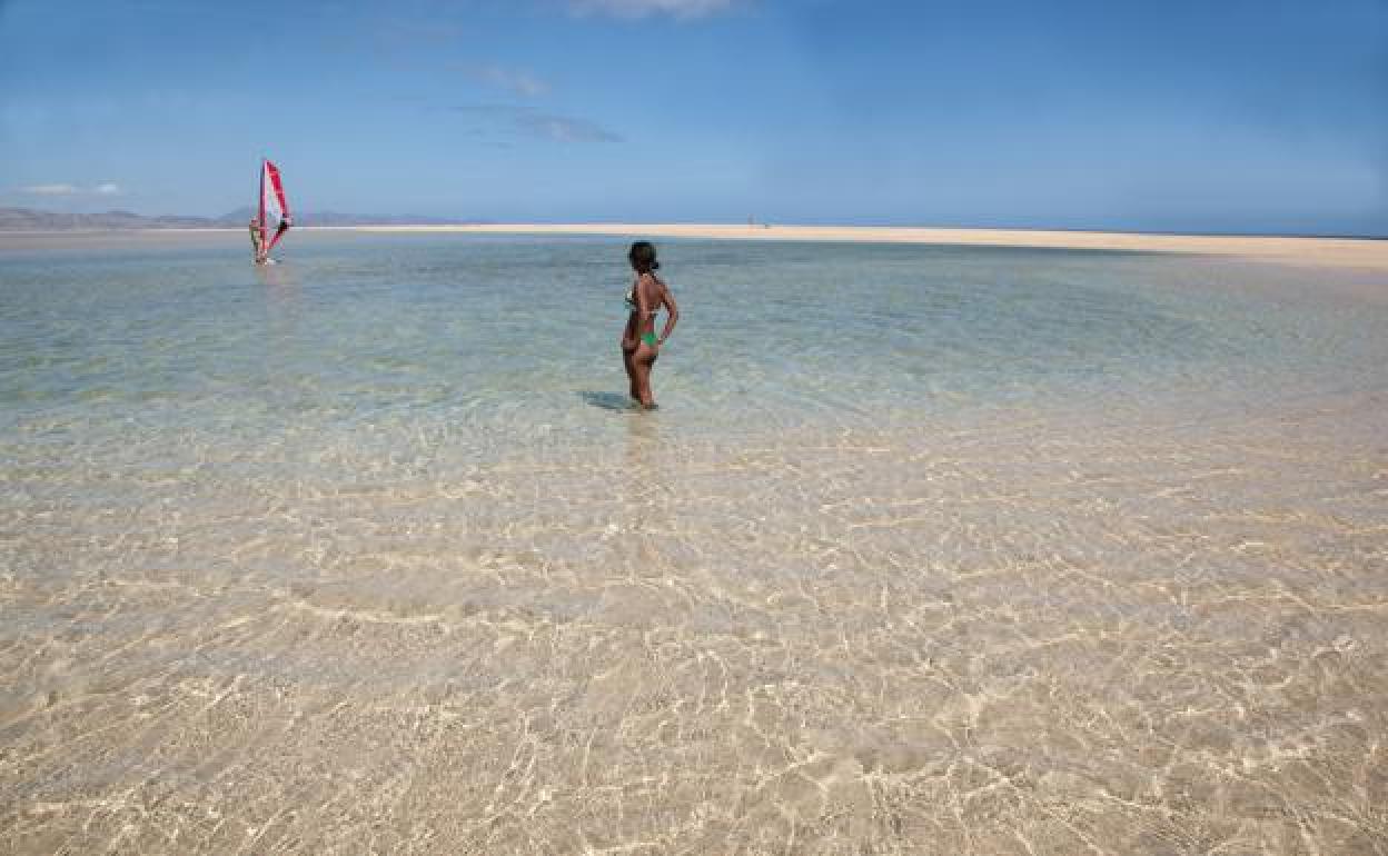 Marisma de playa de la Barca, en Jandía, en el municipio de Pájara. 