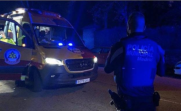 Imagen facilitada por la Policía Local de Madrid en su cuenta de Twitter del lugar de los hechos.