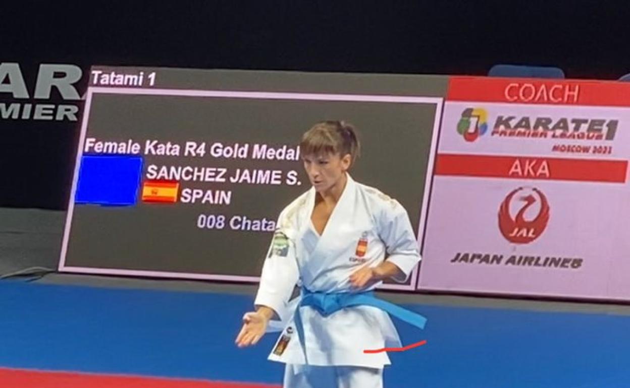 Sandra Sánchez, durante la final del Mundial de Dubái 2021. 