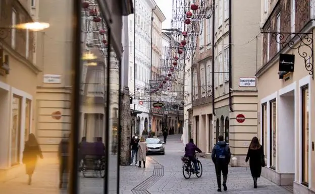 Una calle de Salzburgo. 