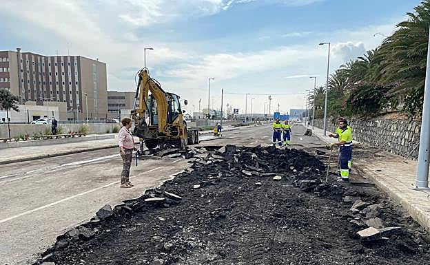 Pepa Luzardo visitó la zona donde se produjo el incidente. 