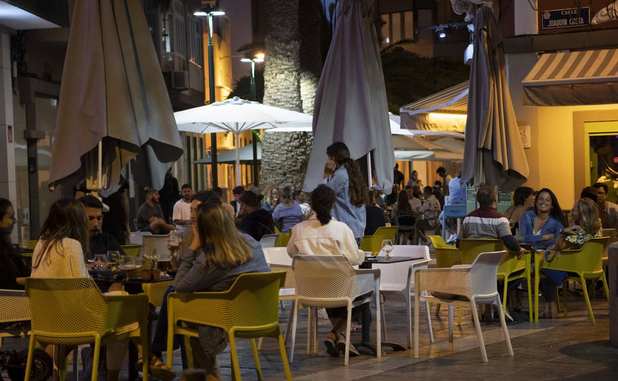 Imagen de archivo de la zona de terrazas en Joaquín Costa. 