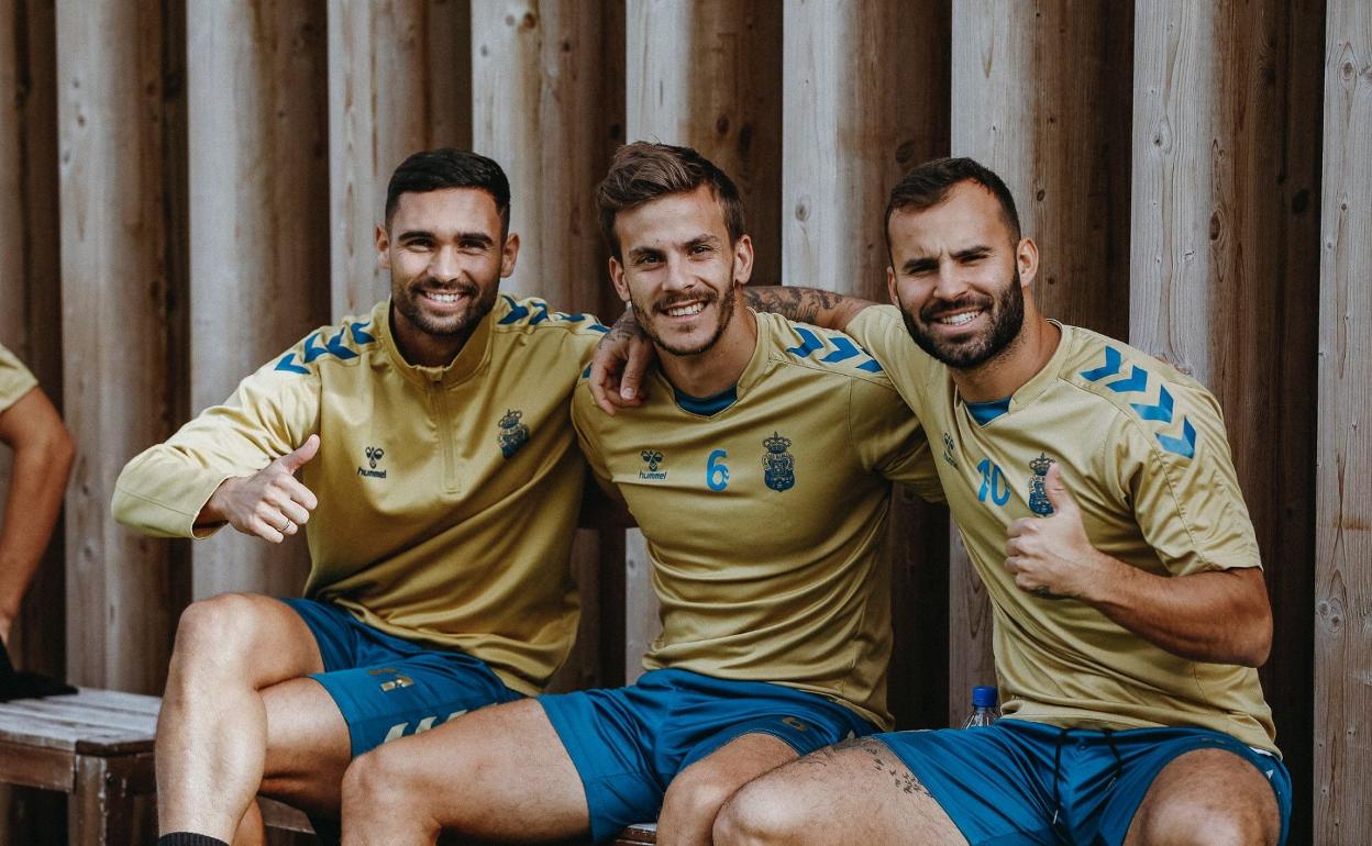 Benito Ramírez, Eric Curbelo y Jesé Rodríguez, confiados y con ganas en Barranco Seco. 